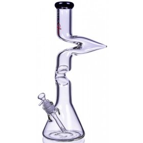 Chill Glass 17" Double Monster Zong Bong Water Pipe Black New