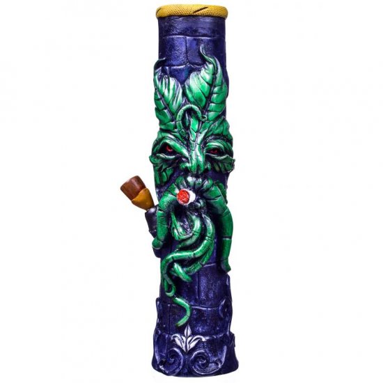Smokin\' Leaf 12\" Hand Crafted Wooden Bong New