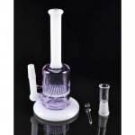 5" Micro Honeycomb Oil Rig Water Pipe White & Purple New