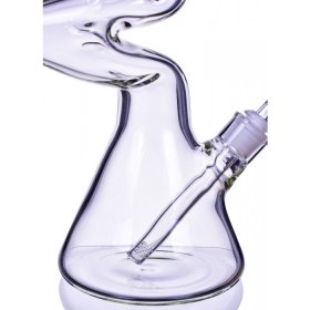Chill Glass 17" Double Monster Zong Bong Water Pipe White New