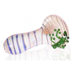 The Metamorphed Frog - 3 Hand Pipe with Frog like Creature on Bowl New