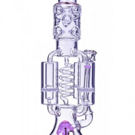 Strange Smoke Lookah 20" Sprinkler Perc And Quad Honeycomb Bong Pink New