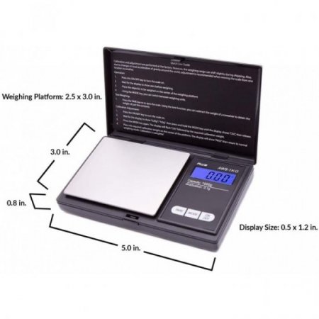 AWS 1KG Series Digital Pocket Weight Scale 1kg x 0.1g Black New