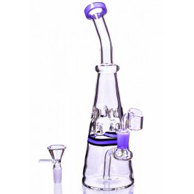 The Waffle Cone 11" Tilted Neck Bong w/ Bowl & Banger Pink New