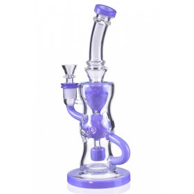 10" Fab Egg Recycler Bong Water Pipe with 14mm Male Bowl Purple New