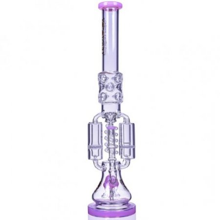 Strange Smoke Lookah 20" Sprinkler Perc And Quad Honeycomb Bong Pink New