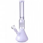 14" Beaker Base Bong with 8-Arm Tree Perc Water Pipe White New