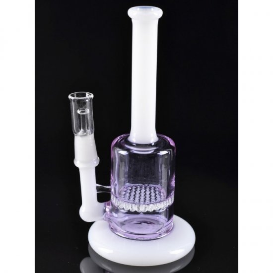 5\" Micro Honeycomb Oil Rig Water Pipe White & Purple New