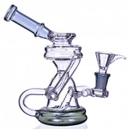 7" Mini 3 Arm Recycler Bong w/ 14mm Dry Bowl New