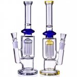 12" Bong with Slotted 8 Arm Tree Percolator Water Pipe New
