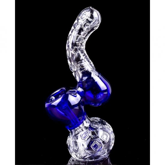 5\" Diamond Glass Shiny Crystal Bubbler New