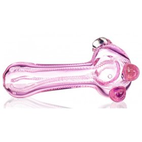 The Neon Lady - 4.25 Translucent Hand Pipe - Pink New