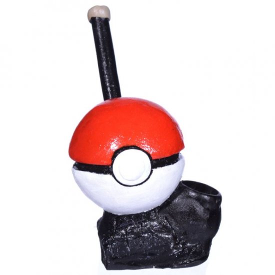 6\" Character Wooden pipes Pokeball New