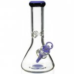Simply Thick 10" Beaker Bottom Bong 8mm Thick with American Color Purple New