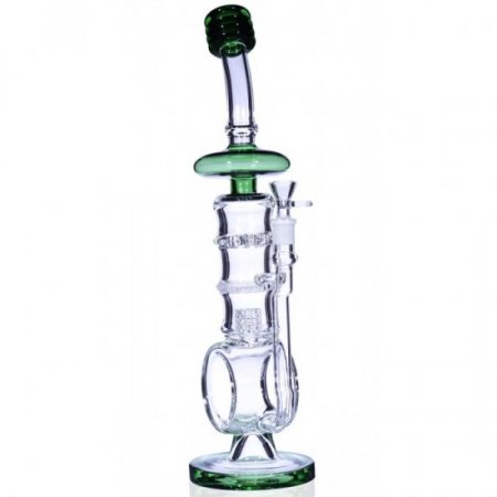 Luigi s Mushroom Recycler 18 Showerhead Perc with Matrix Perc and Honeycomb Perc Combination New