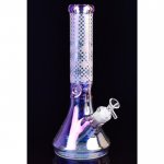 Stereo Night 14" Chameleon Sandblasted Beaker Base Bong Pink New