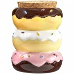 Whatadonut Ceramic Donut Stash Storage Jar New