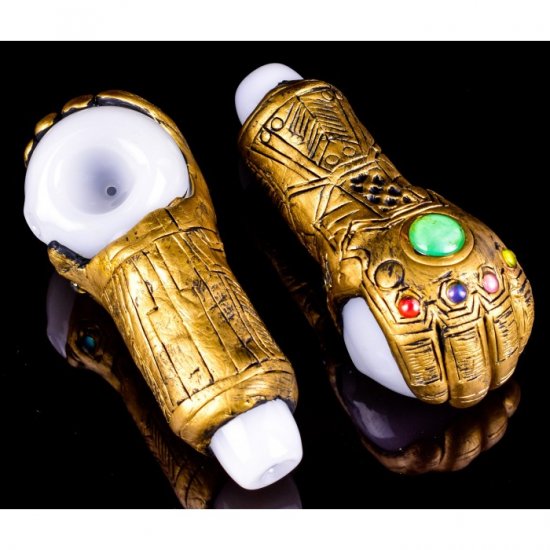 Infinity Gauntlet 5\" Thanos Infinity Gems Hand Pipe New