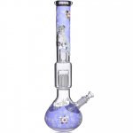 Primrose 18" Glow In The Dark Beaker Bottom Bong With 10-arm Tree Perc New