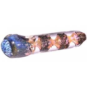 The Wormhole - 5 Golden Blue Glass Pipe New