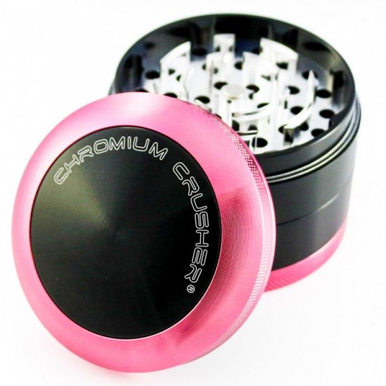 Mighty Morphin Pink Ranger - Chromium Crusher - Convex Cap Dual Four-Part Grinder - 62MM - Pink New