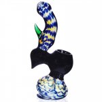 6" Spotted Bubbler Pipe Fumed New