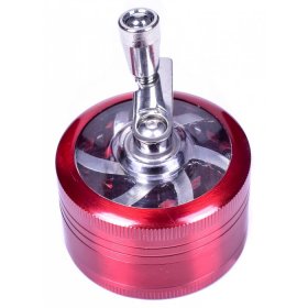 The Cutter Hand Cranked Three Piece Grinder 50mm Red New