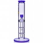 12" Extra Heavy Dual Honeycomb Bong Water Pipe Purple New