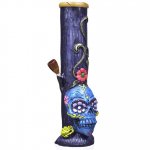 Sugar Skull 12" Hand Crafted Wooden Bong New