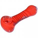 4" Twisted Spiral Hand Pipe - Red Buy One Get One Free!! New