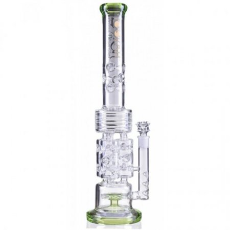 Emerald Bong Lookah Premium Series Bong 20" Sprinkler Perc With Triple Barrel Connected With Single Dome New