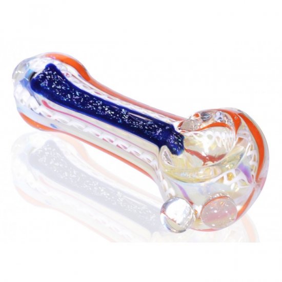 3\" Fumed Dichro Spoon Glass Hand Pipe - Assorted Colors New