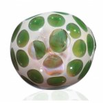 4" Cheetah Bowl Fumed Glass Pipe - Green New