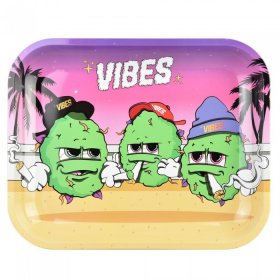 Vibes Metal Rolling Tray Best Buds Large New