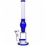 14" Inline Perc Bong Water Pipe Blue New