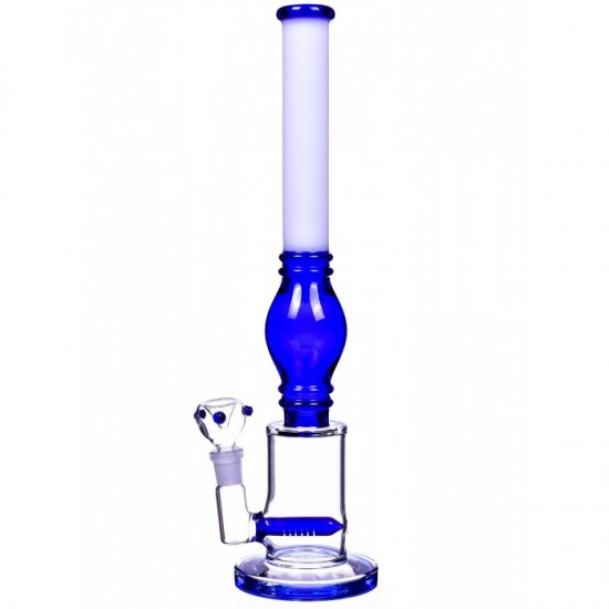 14\" Inline Perc Bong Water Pipe Blue New