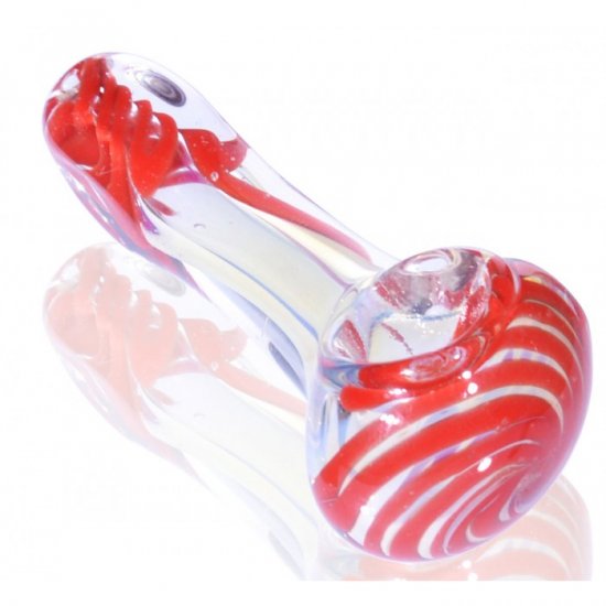2.5\" Square Tipped Hand Pipe - Fumed - Red New