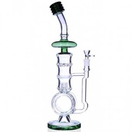 Luigi s Mushroom Recycler 18 Showerhead Perc with Matrix Perc and Honeycomb Perc Combination New