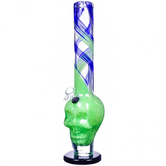 The Oathkeeper 16\" Multicolor Thick & Heavy Skull Face Design Bong New