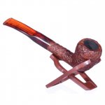 5.5" Italian Wooden Pipe Burl Wood Finish New