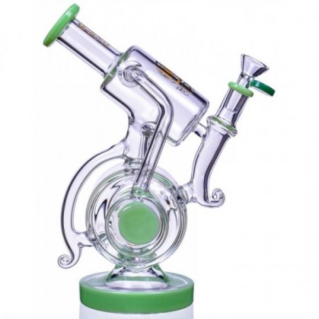 Exoskeletal Smoke 8" Dual Arm Showerhead Perc Recycler Purple New