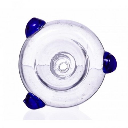 Smoking Accessories 14mm Dry Male Glass Bowl With Blue Accent Dry Herb New