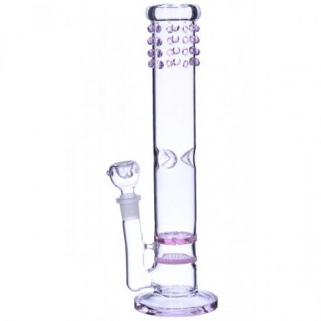 13" Girly Double Honeycomb Bong With Tornado Water Pipe Pink With Marble Accent New