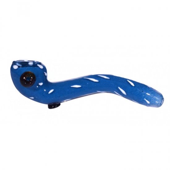 5\" Spotted Sherlock Glass Pipe - Blue New