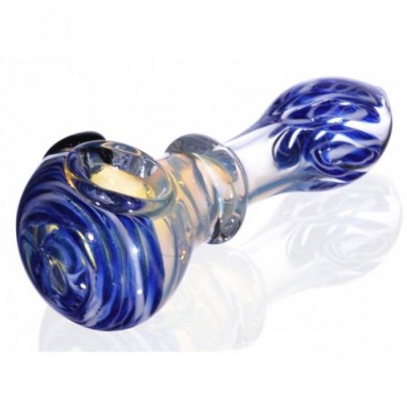 3.5" Swirled Color Changing Spoon - Blue Swirls New