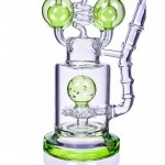 Blast Balls 17" Quad Ball Chamber Multi Perc Bong Green New