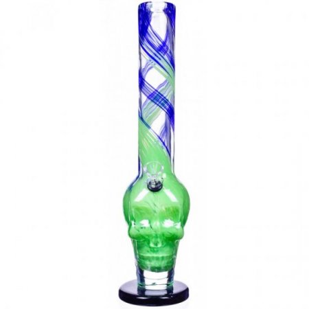 The Oathkeeper 16" Multicolor Thick & Heavy Skull Face Design Bong New