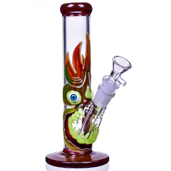 The Smoke Devil 9\" Cylinder Glow in The Dark Bong New