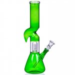 Smoke Rhinoceros 12" Inline Dome Perc Zong Bong Green New