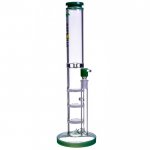 16" Extra Heavy Triple Honeycomb Bong Water Pipe With Matching Bowl Green New